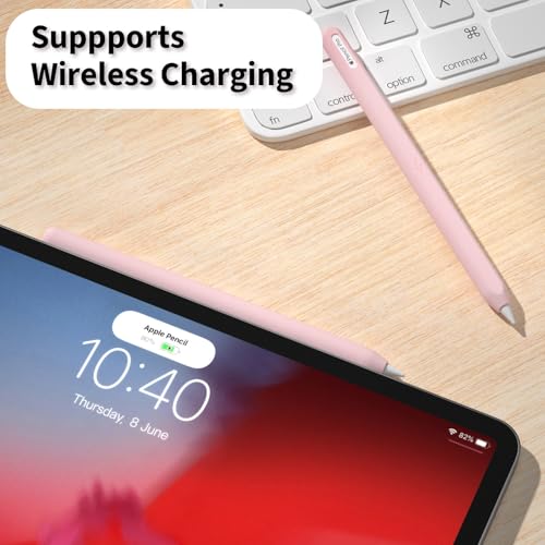 Image of Ultra Thin Protective Pencil Cover for Apple Pencil Pro &Apple Pencil 2nd Gen Silicone Case Sleeve Compatible with Apple Pencil Pro (Pink)