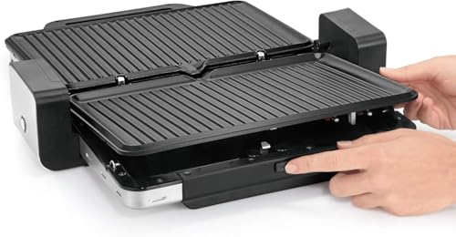 Foto von WMF Lono Kontaktgrill 2-in-1, Tischgrill, Plattengriller, Kontaktgrill abnehmbare Platten, spülmaschinenfeste Grillplatten, 2100 W