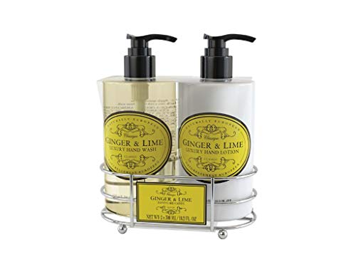 Naturally European Ginger & Lime Caddy Hand Wash and Hand Lotion Gift Set 2 x 300ml