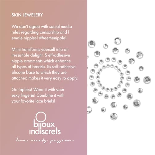 Image of Bijoux Indiscrets FLASH Pasties - Glitter Reusable Nipple Covers for Women - Self-Adhesive Body Jewelry for Any Occasion