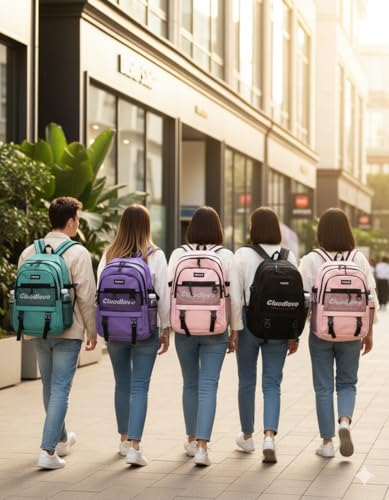 Image of SRZ School Bag College Bag Backpack for women Travel bag Polyester Trendy Stylish Backpack Drawstring Embroidery