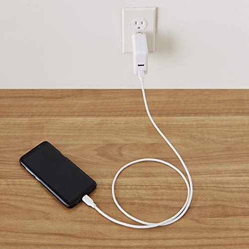 Image of Amazon Basics USB-C to USB-C 2.0 Fast Charging Cable, 480Mbps Speed, USB-IF Certified, for Apple iPhone 16 /15, iPad, Samsung Galaxy, Tablets, Laptops, 3 Foot, White