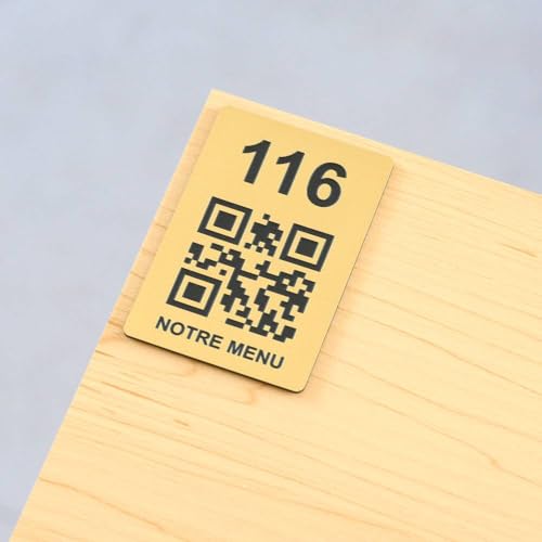 Plaque QR Code Personnalisée avec Numéro Gravé – 6 x 4 cm – Plastique Résistant (Dorée) Plaque QR Code Personnalisée avec Numéro Gravé – 6 x 4 cm – Plastique Résistant (Dorée)