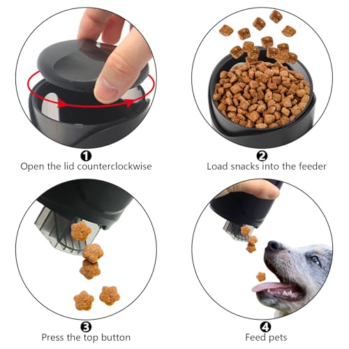 PEPOYO AI Treat Bag Portabler Hundefutterdispenser aus hochwertigem Lebensmittelsicherem Kunststoff - für handsfreie, hygienische Fütterung! Kompakt, leicht tragbar, ideal für Reisen & Spaziergänge.