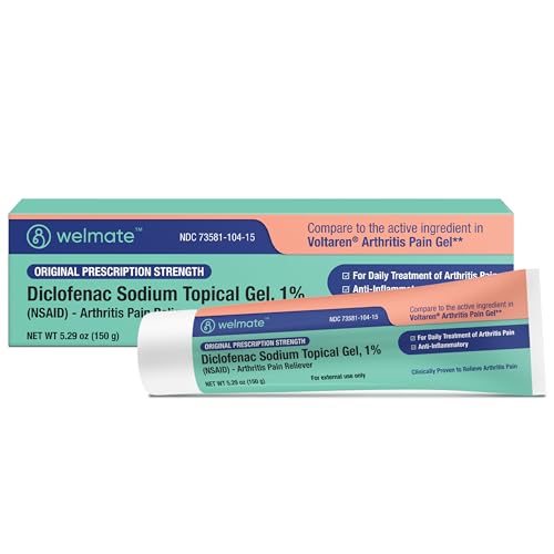 WELMATE - Diclofenac Sodium Topical Gel 1%  - Arthritis Pain Reliever & Mobility Aid - Pain Relief Cream/Gel - Detailed View