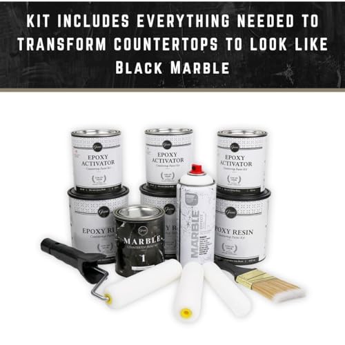 Image of Giani Marble Easy Epoxy Countertop Paint Kit (Belgotta Black)