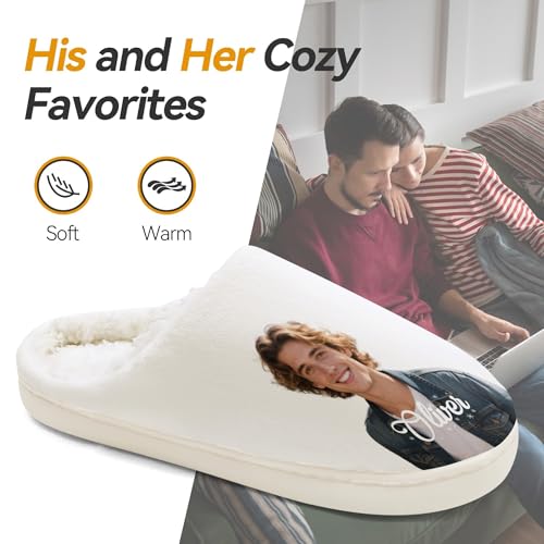 Personalized Couple Slippers, Custom Non-Slip Indoor Shoes with Printed Faces and Names2