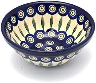 Polish Pottery Bowl - Medium Nesting (6 1/2") - Peacock
