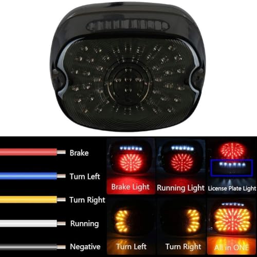 Image of MZS Motorcycle Tail Light LED Turn Signal Driving Integrated for HD Models