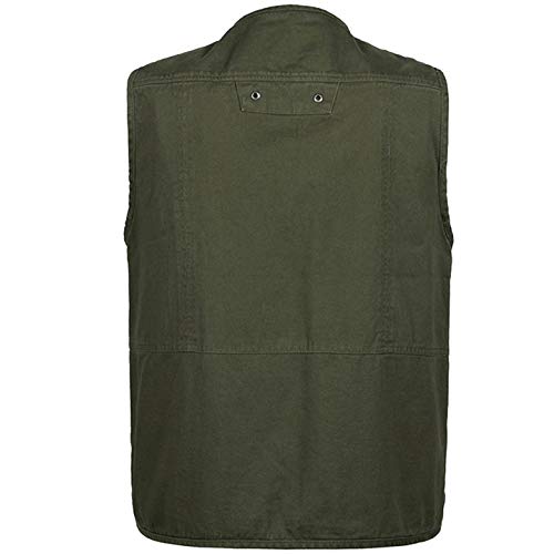 Flygo Mens Casual Outdoor Work Utility Safari Fishing Travel Vest With Pockets (Small, Light Green) #TOP1