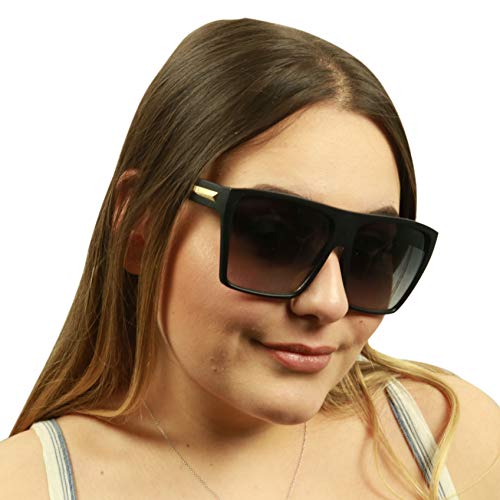 ShadyVEU Square Big Oversized Flat Top Shield UV400 Shades Mens Womens Sunglasses4