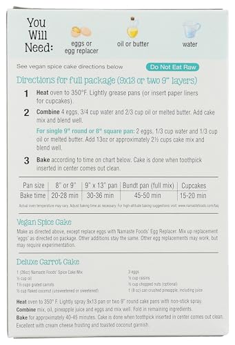Namaste Foods, Gluten Free Spice Cake Mix, Allergen-Free,26 Oz (Pack of 6) - Thumbnail 3