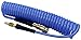 Preece Precision 20 Polyurethane Braided Reinforced 250 PSI Blue Coil Hose with 300 PSI Quick Connect for Air Tools and Pneumatics