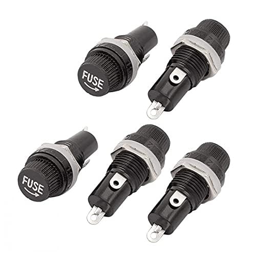 SP Electron (Pack of 5) Glass Fuse Holder 250V 3A, 5A,10A,15A, 20A, 25A, 30A 12mm Fuse Holder 5X20mm PCB Panel Mount Fuse Holder-image-41