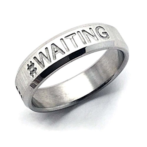 FORGIVEN JEWELRY Waiting Frosted Stainless Steel Ring