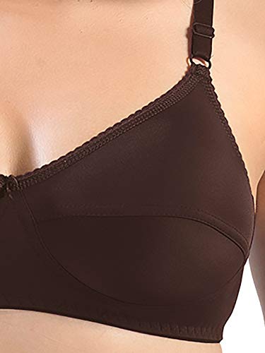 Image of SONARI Womens Cotton Everyday Bra | Non Padded, Wire Free, Comfortable Bra with Seamed Cups | Medium Coverage, Hook and Eye Closure for Everyday Wear | Adjustable Strap for a Customized Fit - Loreal