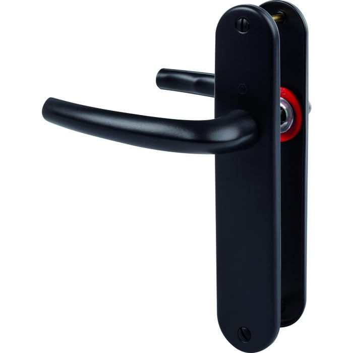 Ensemble san diego petite plaque - Modele : Bec de cane - Teinte : Noir 9714 - HOPPE