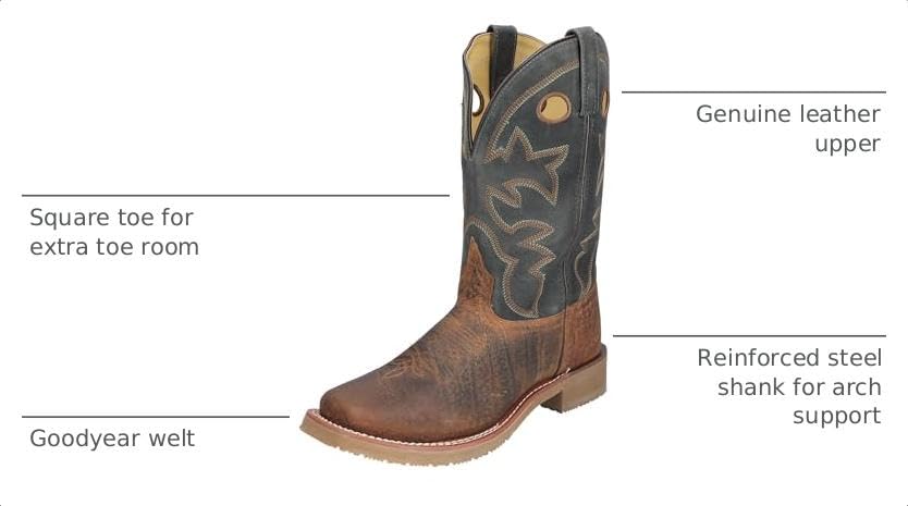 Image of Smoky Mountain Boots Men's Parker Square Toe Leather Western Boot