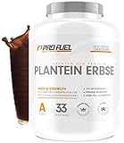 Erbsenprotein Isolat mit essentiellen Aminosäuren | Proteinpulver Vegan | Glutenfrei, Laktosefrei - Der ideale vegane Protein-Shake | PROFUEL® Plantein Erbse – 1kg / CHOCOLATE