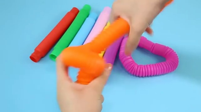 DERAYEE 14pcs Pop Tubes,Anti Stress Jouets Coloré Sensoriels