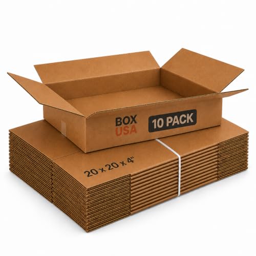 BOX USA Art Shipping Box 20x20x4 10-Pack