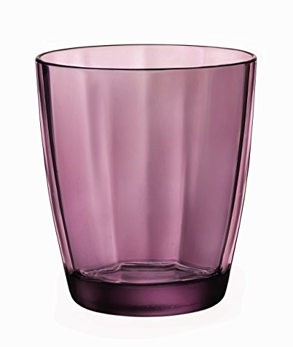 Bormioli Rocco Pulsar Double Old Fashioned Glasses, Rock Purple, Set of 6