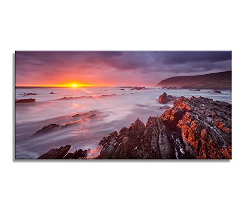 Yyyyhpp Yp1175 Canvas Print Nature Wall Art Sunset Over The Ocean In Garden Route Np South Africa Framed Poster Ready To Hang For Living Room Bedroom Home And Office Wall Decor #TOP1