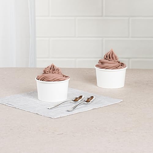 Image of Restaurantware White 3 Count To Go Cup Disposable 3 x 3 x 1.8 Inches Paper Mini Cup Grease-Resistant Cup Recyclable Durable Design