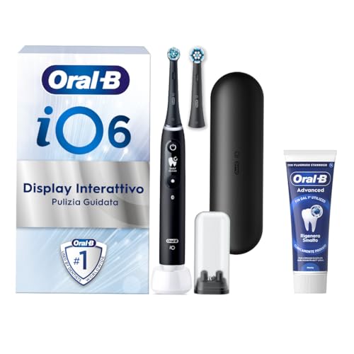 Oral-B Spazzolino Elettrico Ricaricabile iO 6N Nero, 1 Spazzolino...
