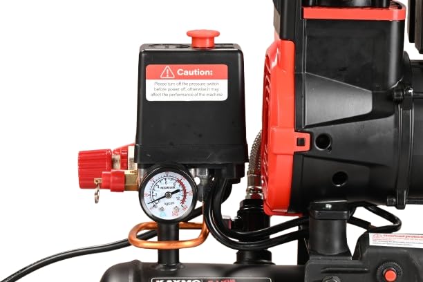 Image of KAYMO S-108 FC Air Compressor | 0.8 HP, 8L Oil-Free | Low Noise, 1400 RPM Copper Motor | Portable & Compact for Pneumatic Tools, Upholstery, & DIY Applications