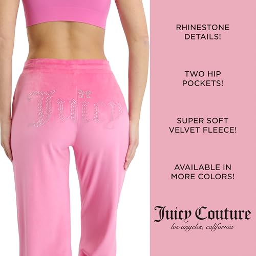 Image of Juicy Couture Women's Velvet Fleece Lounge Pajama Pant with Rhinestones