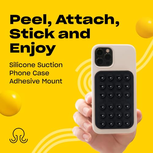 Image of OCTOBUDDY MAX Suction Adhesive Holder Silicone Case Phone Case - Hands Free Selfies Video Durable Easy to Use Compatible with iPhone and Android 2.4 inch x 3.5 inch Darth Vader, Multicolor