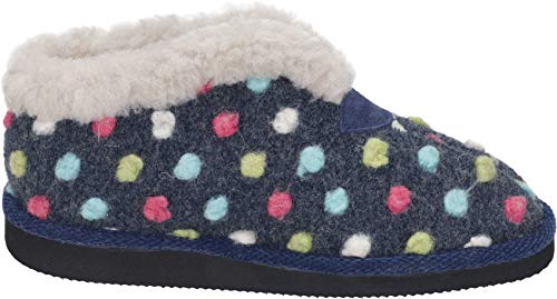 Manitu Home 340284, Ciabatte Donna, Blu, 36 EU