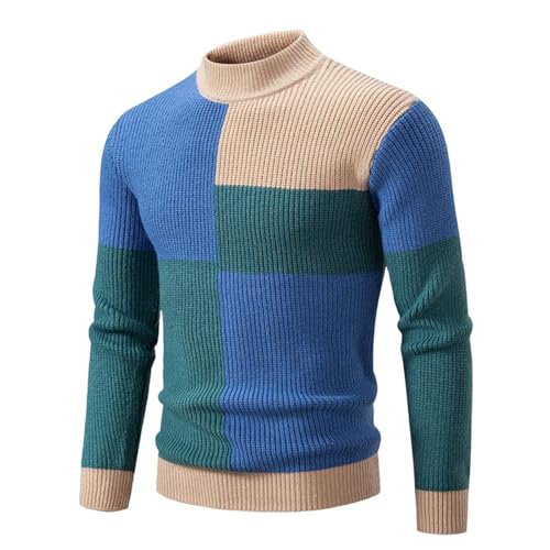 Men's Sweater Korean Style Retro Wool Knit Pullover Base Layer Casual Long Sleeve Top for Men3