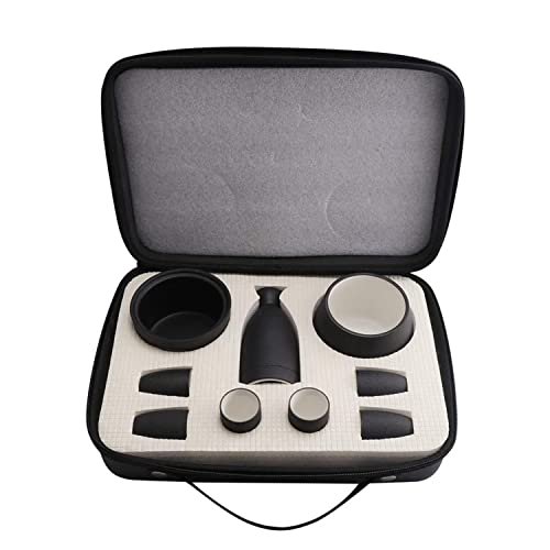 Service à saké 9 pièces en céramique avec chauffe-plat et coffret - 4