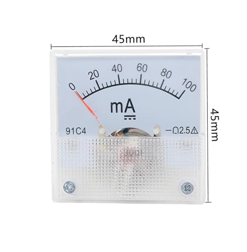 Milliammètre analogique 20mA ampèremètre de table mécanique pointeur 91C4-MA - 2