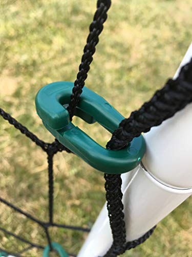 edenvista 300 Clips de Fixation Type maillon brisé, traités Anti-UV, pour Filets de Sport (Vert)