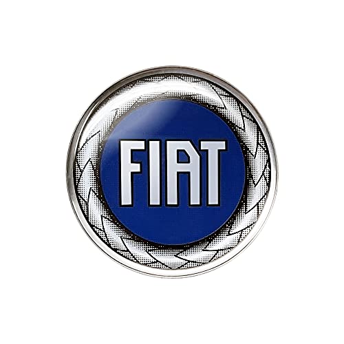 Fiat 21234 Autocollant 3D Logo Bleu Officiel, Diamètre 48 mm Cover