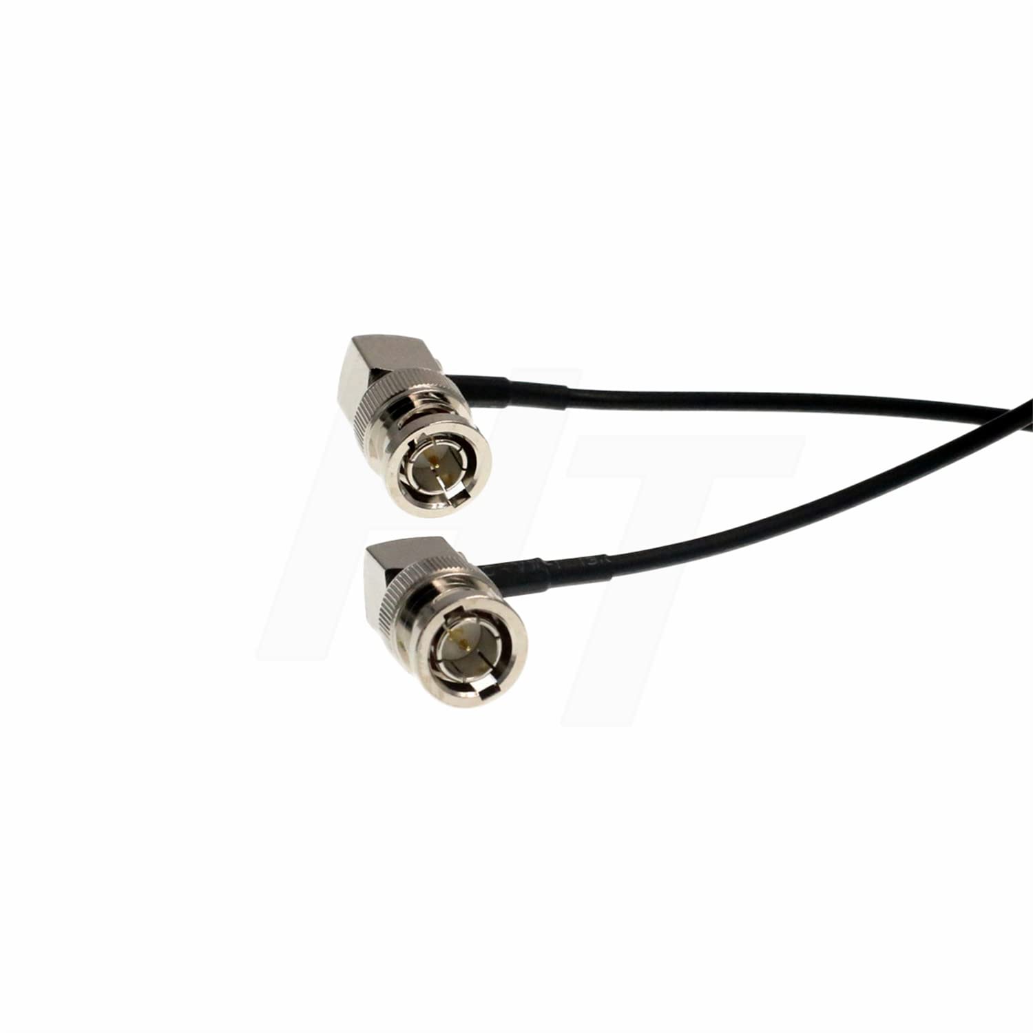 HangTon 3G HD SDI BNC Video Coaxial Cable for Atomos Ninja V BMCC FS5 Epic C300 Camera Monitor, Thin Soft RG174 60cm Right Angle BNC