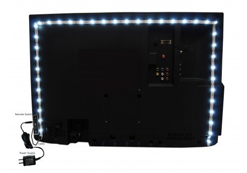 Inspired LED Kit universale per retroilluminazione TV, per televisori fino a 42 pollici, con interruttore on/off in linea (vedi elenco anche per TV più grandi!)