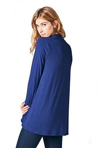 Image of Women Casual Open Front Long Sleeve Lightweight Softest Viscose Made from Bamboo Cardigan
