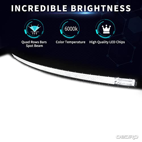 Image of OEDRO 52Inch 1525W Curved LED Light Bar Quad-Row Spot Flood Combo