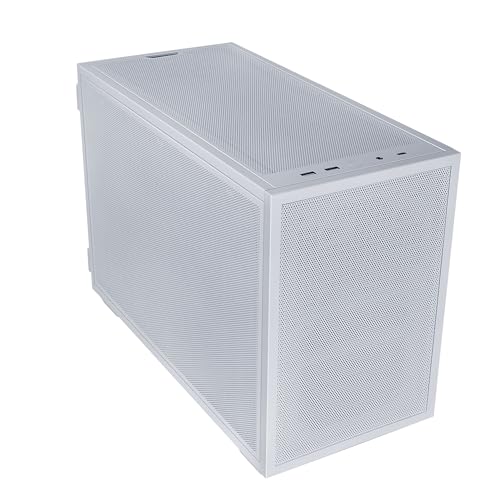 Image of Lian Li B4-mATX 21.3L PC Case, 358mm GPU, 360 AIO, 2 Slim Fans, White Mesh | 2 Pre-Installed 120mm Slim Top Fans, Supports 360mm AIO, 140mm ATX PSU, Horizontal /Vertical Setup, Small Form Factor (B4W)