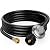 CALPOSE 12FT Propane Hose with Regulator, Universal Gas Grill Regulator and Hose for Blackstone 28''/36'' Griddle, Weber Grill, Propane Fire Pit and More, 3/8" Female Flare for Most LP Gas Gril