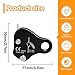 HERCHR Climbing Ascender, Fall Protection Belay Device Self Locking Ascender Riser Adjuster for 8‑13mm Rope Grab Clamp for Rock Climbing, Rappelling, Mountaineering, Arborist, Rescue (Black)