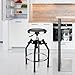 WORKPRO Heavy Duty Adjustable Hydraulic Shop Stool,Garage Bar Stool, 29in to 33.86in, 330-Pound Capacity, Black