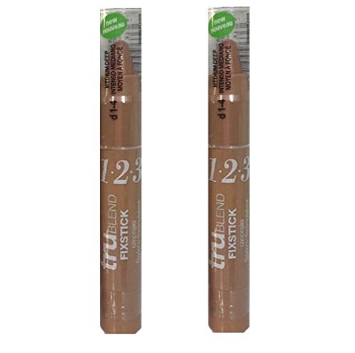 Pack of 2 CoverGirl TruBlend FixStick Concealer, Medium Deep [ d1-4 ]