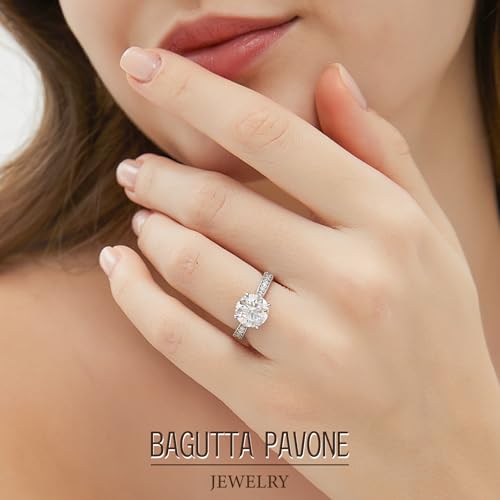 Flower Moissanite Engagement Rings for Women, Women's 925 Sterling Silver Engagement Ring Moissanite Promise Rings for Her,D Color VVS1 Wedding Bands Moissanite Rings 3CT Size 93