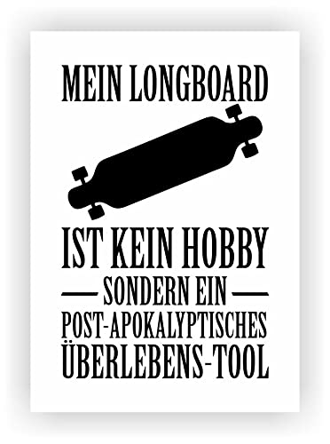 Samunshi® Mein Longboard ist kein Hobby Poster Plakat Deko Jugendzimmer Kunstdruck DIN A3 29,7x42cm weiß/schwarz Samunshi® Mein Longboard ist kein Hobby Poster Plakat Deko Jugendzimmer Kunstdruck DIN A3 29,7x42cm weiß/schwarz