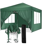 Gazebo Da Giardino 3x3m TOOLUCK - Impermeabile Con 4 Pareti, Bianco, Pieghevole - Foto 10